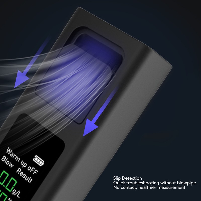 Portable Drunk Tester High Accuracy LCD Display Breathalyzer Rechargeable Air