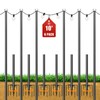 Jusgym String Light Poles for Outside, 10ft Adjustable Metal Poles
