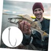 WOONEKY Enhanced Catch Rate 50pcs Stainless Steel Hooks for Catfish