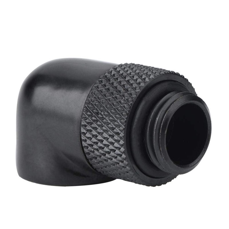 ASHATA Water Cooling Fitting,Tube Fitting 90 Degree Angle Rotary Tube