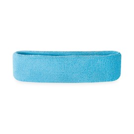 Suddora Toddlers Headbands, Sports Sweatbands for Kids, Non-Slip and Lightweight Fabric Bands for Youth Basketball, Soccer, and Tennis, Moisture-Wicking Bands for Cosplay & Costumes, Neon Blue