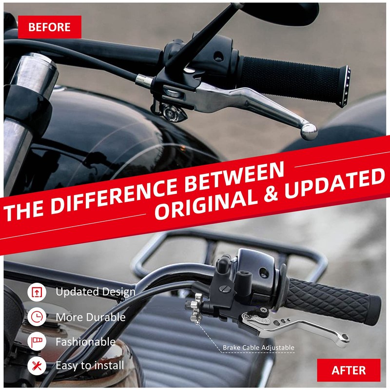 JAVIK Updated Universal Bike Brake Master Cylinder Clutch Lever Set