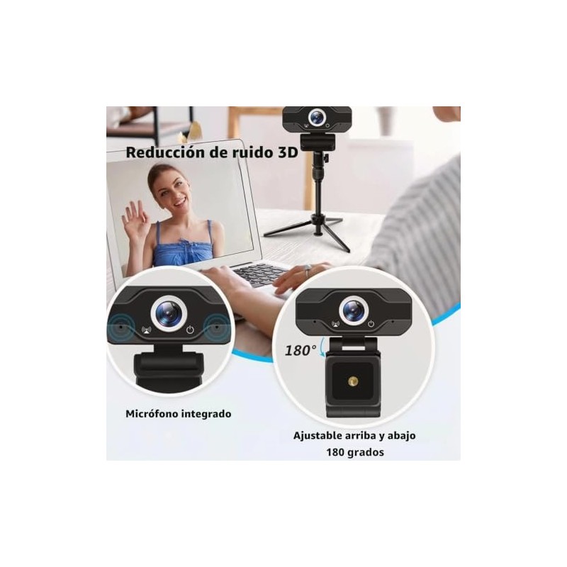 Yoidesu 1080P Full HD Webcam Computadora Cámara Cámara USB de