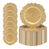 MAONAME 13" Gold Charger Plates, Round Reef Chargers for Dinner