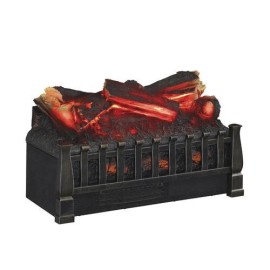 ChimneyFree 21" Electric Fireplace LED Log Set 4600 BTU Remote Control Antique Bronze Grate