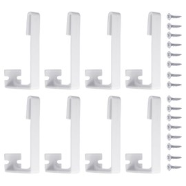 TonGass 8-Pack RV Curtain Holders with Screws (White) – Camper Window Curtain Clips Heavy-Duty Plastic Retainers Compatible with RV, Boat & Motorhome Curtains