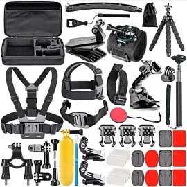 For GoPro 50 Pcs For Gopro Hero 10 11 12 8 7 6 5 Accessory Kit Bundle Chest Head Mount ^^