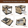 Garnpet Soft Dog Crate for Small Dogs, 4-Door Foldable Collapsible