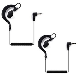 HYS G Formen Ohrhörer 3,5 mm höre nur zu Kopfhörer Security Headset für Funkgerät für 2-Wege-Funkempfänger von Motorola Icom (2 STK.)