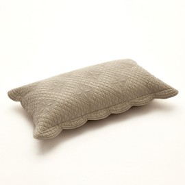 Calla Angel Sage Garden Luxury Pure Cotton Matelasse Quilted Pillow Sham, King Pillow, 20x36, Coffee