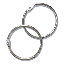 SUPERDANT 2Pcs Iron Loose Leaf Book Binder Hinged Rings Keychain Rings 1.5inch/3.8cm