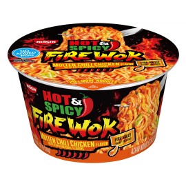 Nissin Hot & Spicy Fire Wok, Molten Chili Chicken, 4.37 Ounce - (Pack of 6)....