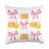 Pink Bows Cute Coquette corn y2k Clean Girl Aesthetic Throw