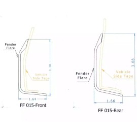 AutoRestylers 2008-2010 Ford F-250 / 350 Factory OE Style Smooth Black Fender Flares Set of 4