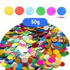 50 g Round Confetti Coloured Confetti 15 mm Table Paper