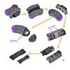 Powerful 2-DIN Car Steering Wheel Remote Control, 8 m Range,
