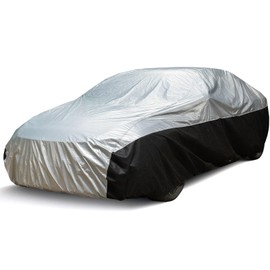Season Guard Ultimate Plus Car Cover,100% Waterproof Aluminium with Cotton Fleece and Breathable Fabric with Two Extra 19.6ft Windproof Tie Down Straps,Fits Cars up to 228"