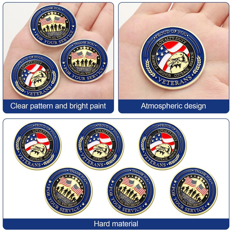 Landical Bulk 40 Pcs Military Challenge Coins Thank You for