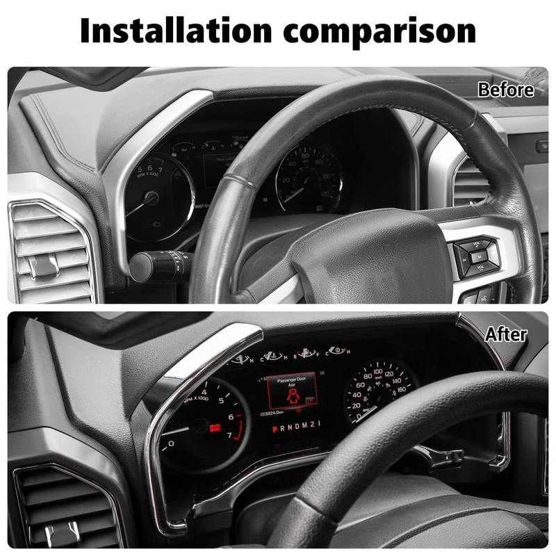 Voodonala Chrome Dashboard Trim for 2015 2016 2017 2018 2019