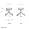 DR.LOMILOMI Swivel Rolling Hydraulic Height Adjustable Stool 503 for Clinic