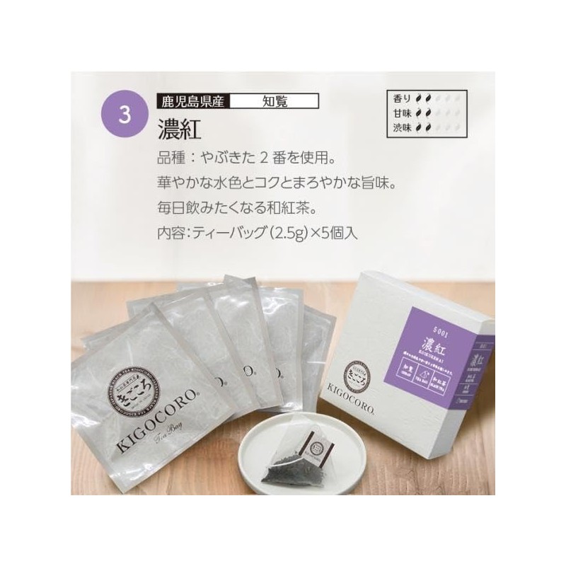 Kigokoro Japanese Tea & Confectionery Gift Box of 6 (Lemongrass,