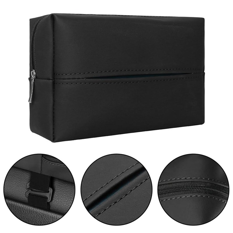 Car Tissue Holder,Leather Car Tissue Face Mask Box with Adjustabe