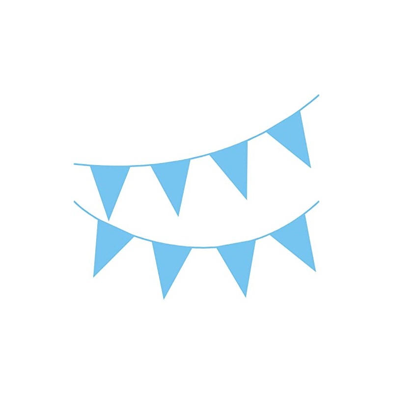 Happium 10m / 32 ft Solid Colour Bunting Flags Banner