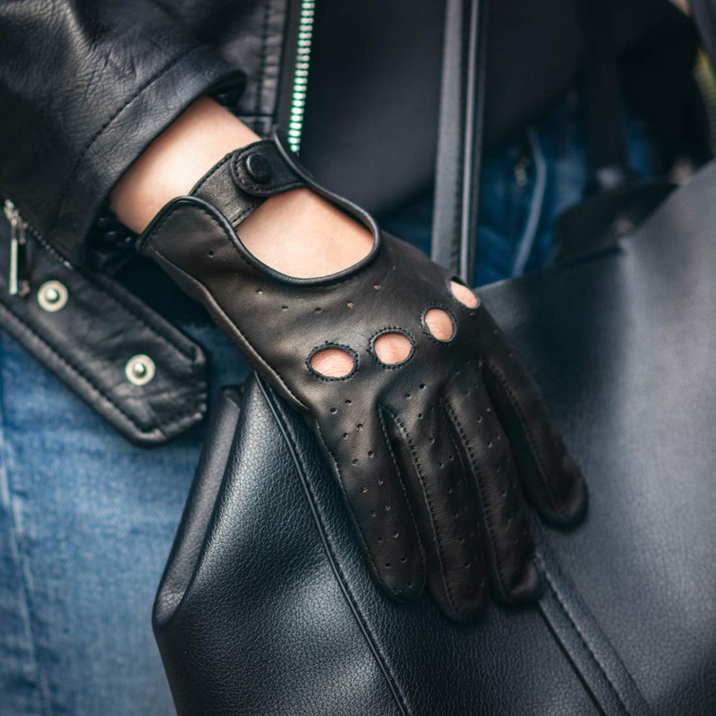 Harssidanzar Womens Lambskin Driving Gloves,Unlined Leather Gloves For Women With