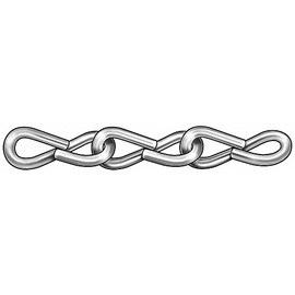 Jack Chain, Single, Ni, Sz 14, 16 Lb, 100 Ft