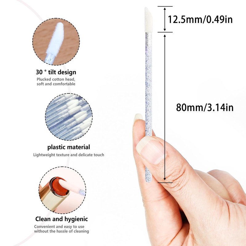 Disposable Lip Brush Sticks 50PCS (CSB-blue-1)