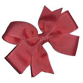 Solid Watermelon Pink Pinwheel Hair Bow 3" MADE IN USA