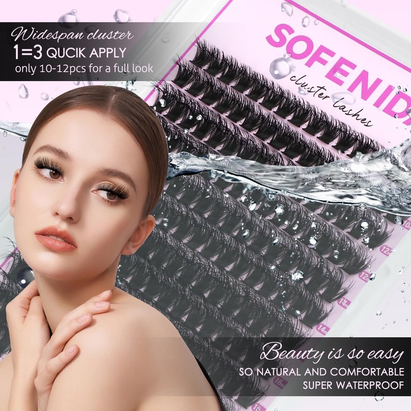 SOFENIDA Lash Clusters Kit 80D Lash Clusters Kit 10-18mm Volume