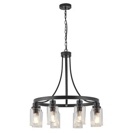 LIGOTFIRE Chandelier Lighting 6 Light Chandeliers Black Celing Hanging Light Fixure Farmhouse Pendant Light for Dining Room