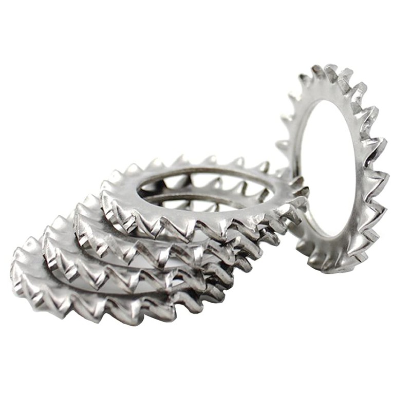 Dzsomt Tooth Washers 300 Pieces Lock Washers Stainless Steel Serrated