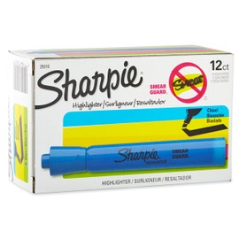 Sharpie ACCENT Highlighter, Tank Highlighter Chisel, 12 Pack, Turquoise Blue (25010)