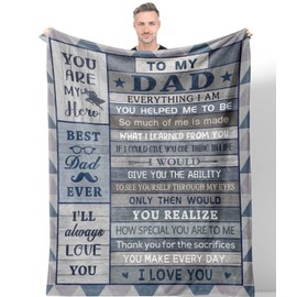 Hocgiwd Gifts for Dad, Dad Gifts, Dad Birthday Gift, Funny Dad Gifts for Birthday, Birthday Gifts for Dad, New Dad Gifts, Gifts for Dad from Daughter, Best Dad Ever Gift Ideas Blanket 60"X50"