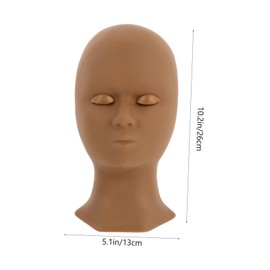 Baluue Mannequin Head Wispy Lash Clusters Eyelash Extension Training Kit Safe for Makeup Artists