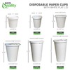 EcoQuality Durable Disposable Paper Cups & Flat Lids For Hot/Cold
