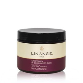 Linange Emergency Reconstruction Mask for Very Damaged Hair - Nourishing Hair Treatment, 500ml / 16.9 oz.