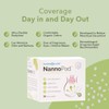 NannoPad Pantyliners - Made with Organic Cotton (18 Count (Pack