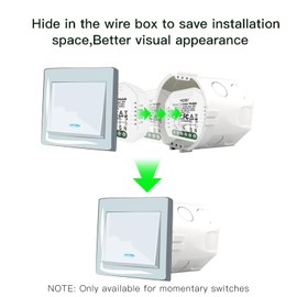 MOES Tuya WiFi Smart Light LED Dimmer Switch Module, Smart Life/Tuya App Wireless Remote Control, Compatible with Alexa Echo and Google Home, 1/2 Way, 1 Gang, Only Support 2.4Ghz WiFi