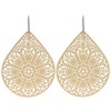 Lace Cutout Dangle Earrings, Lightweight Teardrop on Hypoallergenic Titanium Hooks