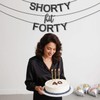 Shorty Hit Forty Birthday Banner, Pre-Threaded Black Glitter 40 Birthday