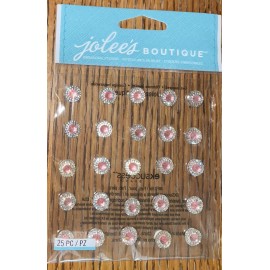 Jolee's Boutique Jolees Dual Tone Spinel Pink Prizm Gems Gemstones Wedding Scrapbook Sticker Card