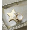 VingTAINE H7843-G- Hair Clip, Star, Bijou, Pearl, Beak Clip, Adult,