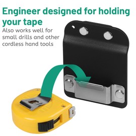 DBREAKS Drill Tool Holster, Tape Measure Holder for Belt, Belt Clip, Belt Holder for Drill for Tool Belt, Robust Drill Clip 304 Stainless Steel, for Cordless Drill, Impact Wrench, Nailer, Tape Measure