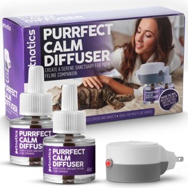 Petnatics Purrfect Cat Calming Diffuser | Stress Relief for Pets | Multi Cat Calming Pheromone Diffuser | Soothing Pheromone Technology | Long-Lasting Effect for up to 30 Days