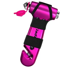 Yiader Window Breaker, 3-in-1 Emergency Escape Tool with seat Belt Cutter and Glass Breaker, Safety Emergency Car Escape Tool for Car, Electroplating Pink
