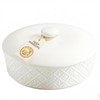 Large Tortilla Warmers with Lid, Embossed Ceramic Tortilla Holder Servers