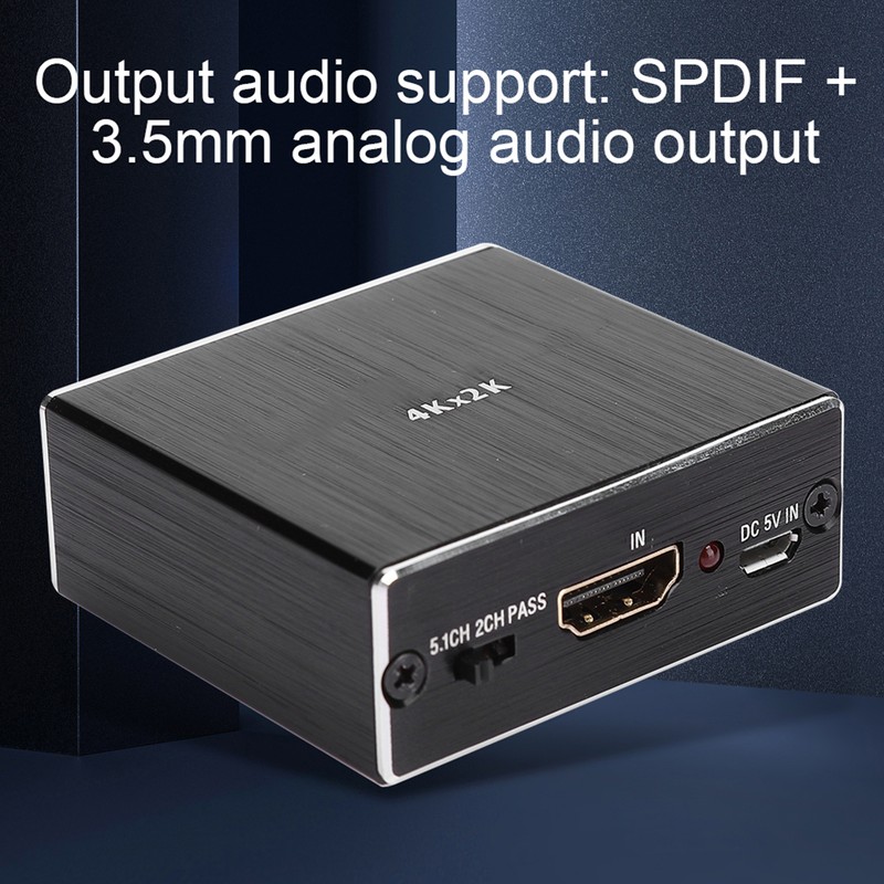 Professional Metal Black 4K x 2K HDMI to HDMI Optical